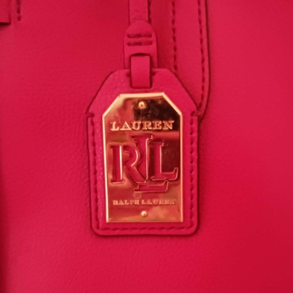 Ralph Lauren Red Leather "Crawley" Tote Bag - Picture 8 of 10